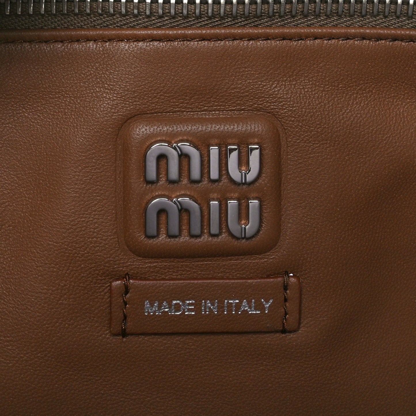 Nappa Top Handle Shoulder Bag Caramel