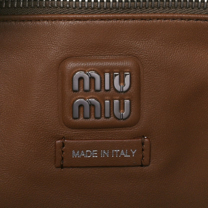 Miu Miu Nappa Top Handle Shoulder Bag Caramel 5 of 9