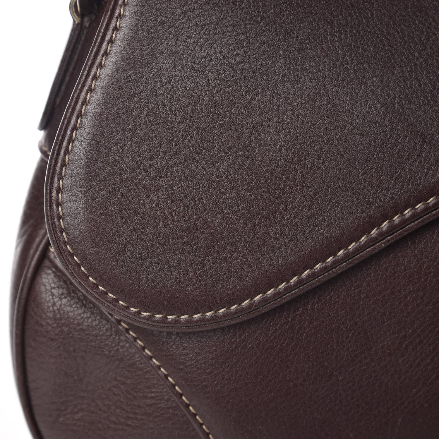 Christian Dior Calfskin Saddle Bag Brown 10 of 11