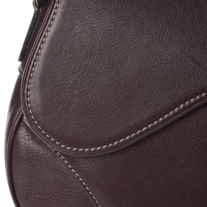 Christian Dior Calfskin Saddle Bag Brown 10 of 11