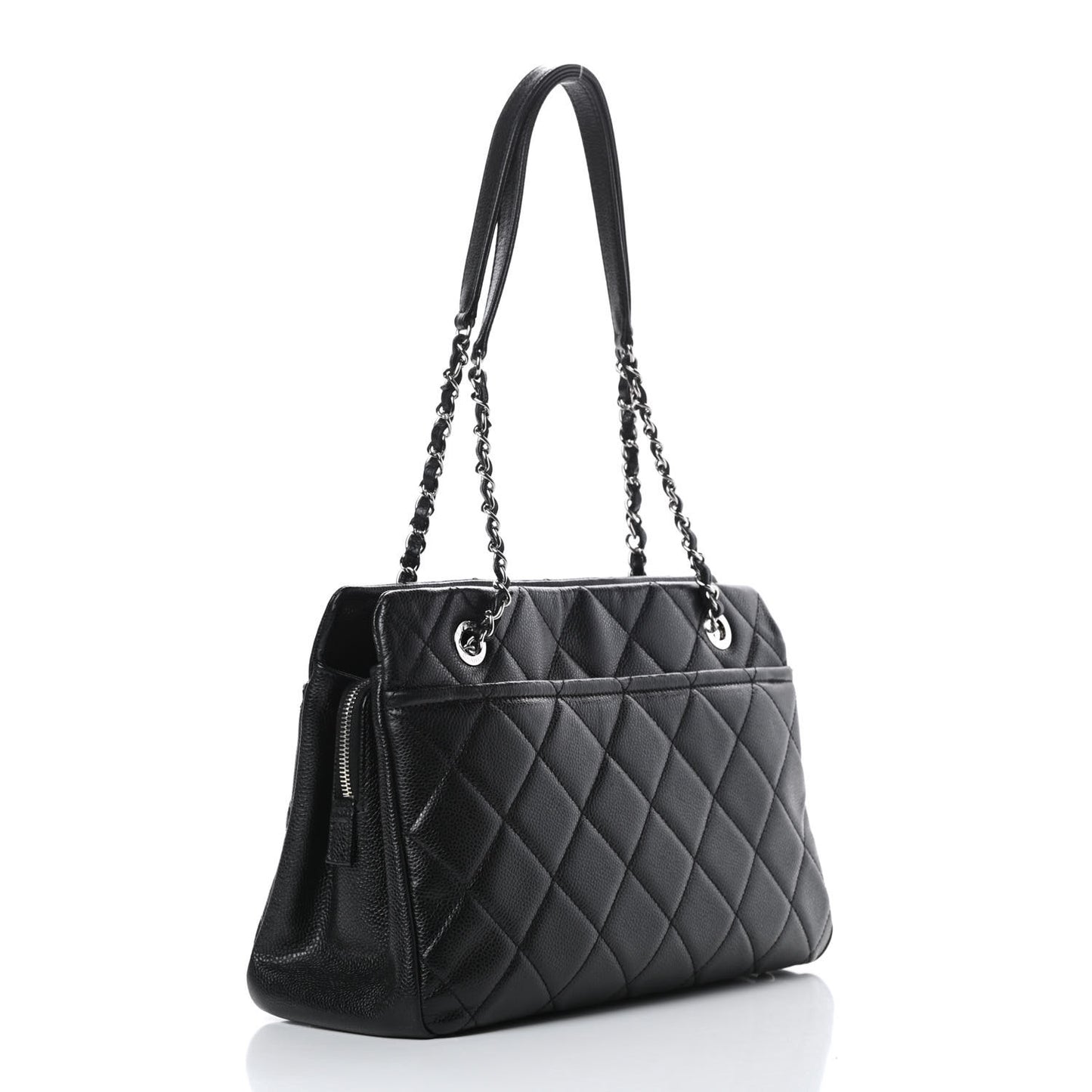 Caviar Quilted Timeless CC Soft Tote Black