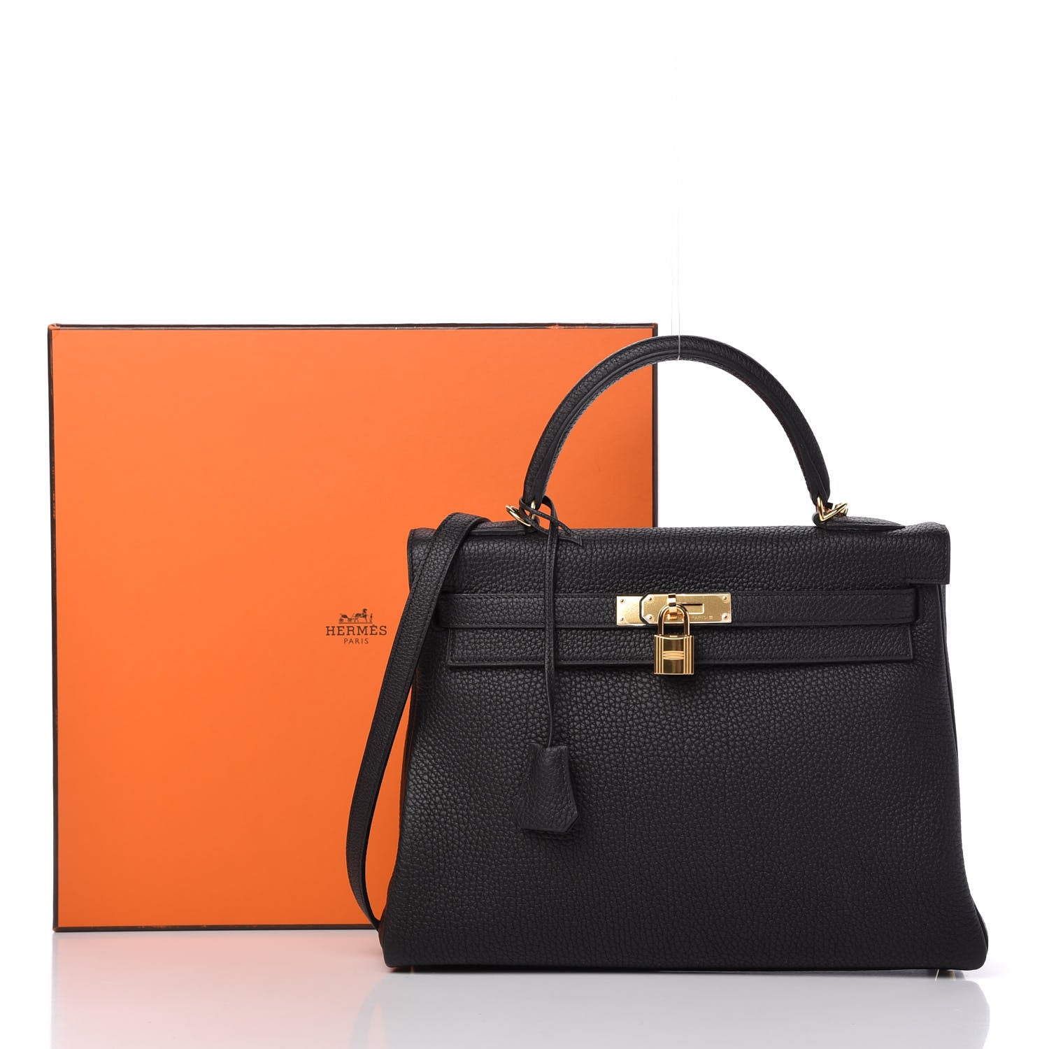 Hermes Togo Kelly Retourne 32 Black 11 of 11