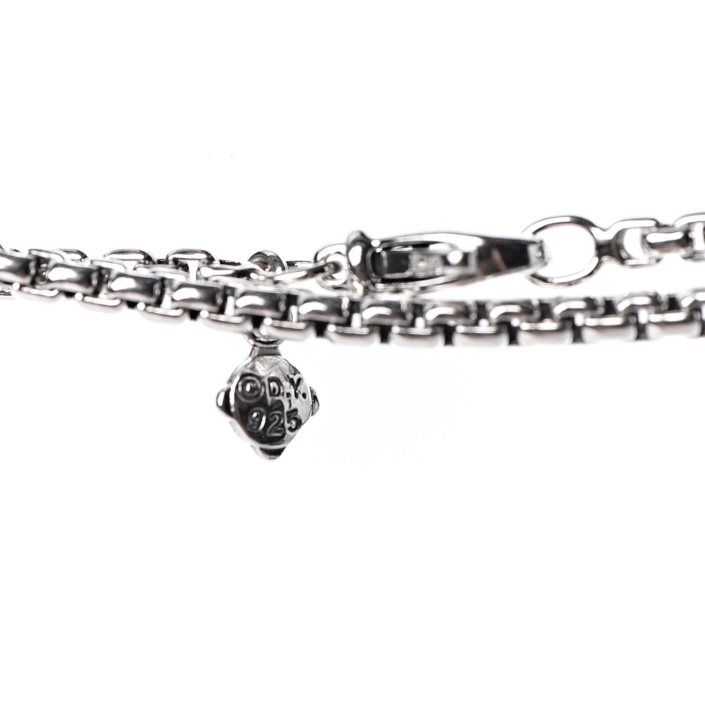 Sterling Silver Logo Station Necklace 46"