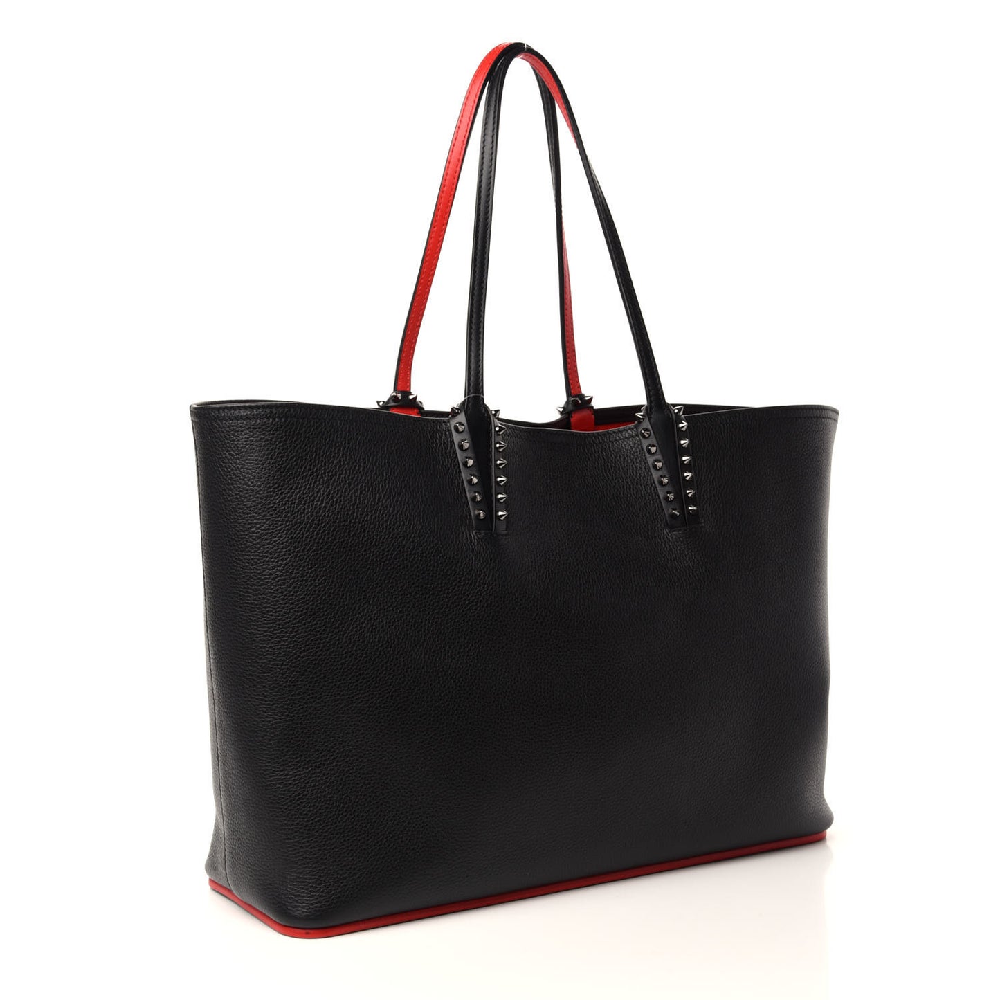 Calfskin Spikes East West Cabata Tote Black