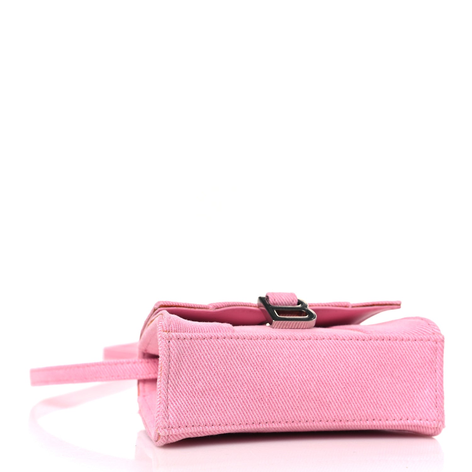 Balenciaga Washed Denim Hourglass Top Handle Bag Mini Denim Pink 4 of 10