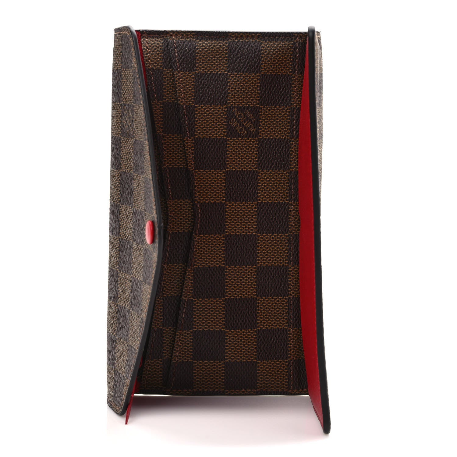 Louis Vuitton Damier Ebene Josephine Wallet Red 5 of 6