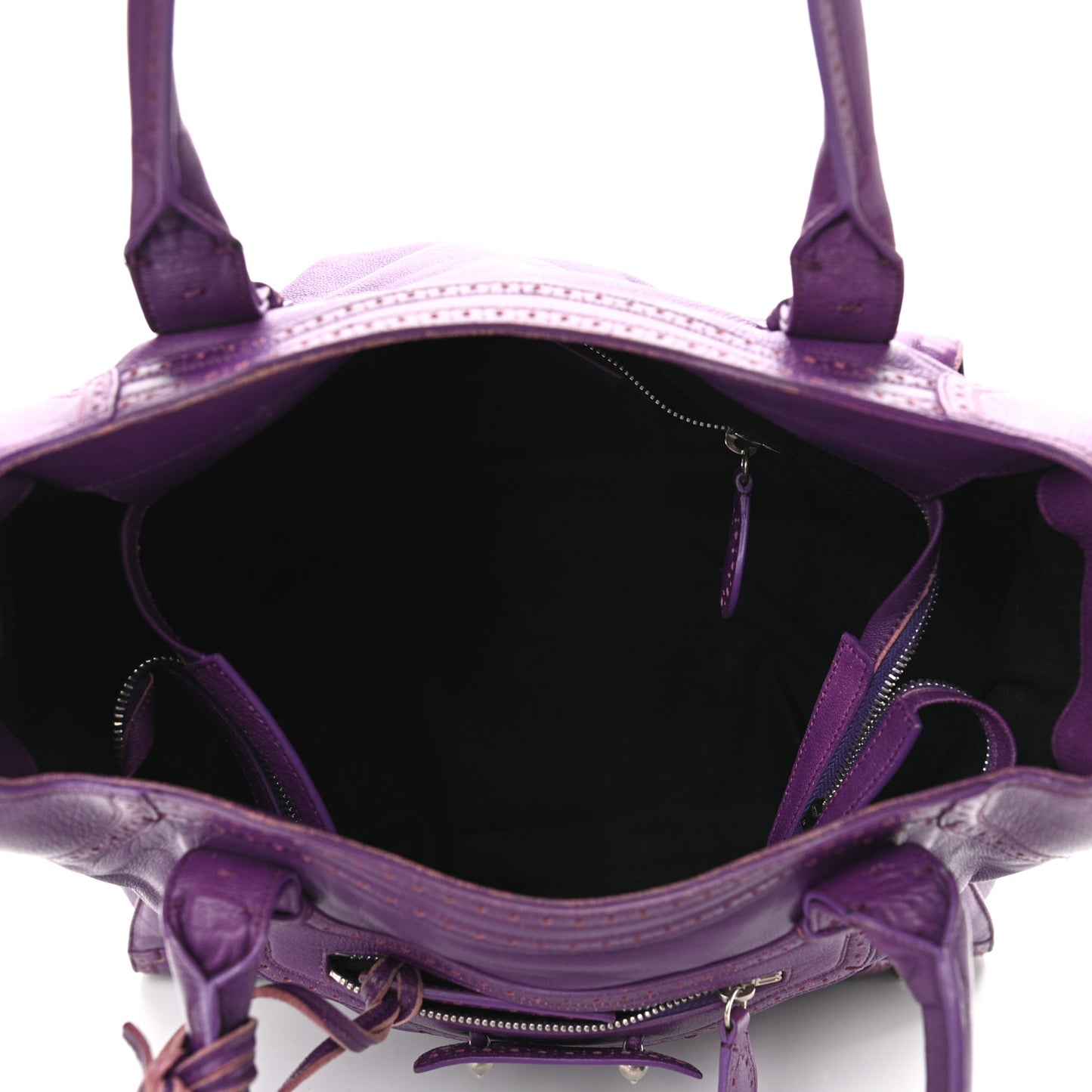 Agneau Classic Silver Hardware Riva Velo Purple