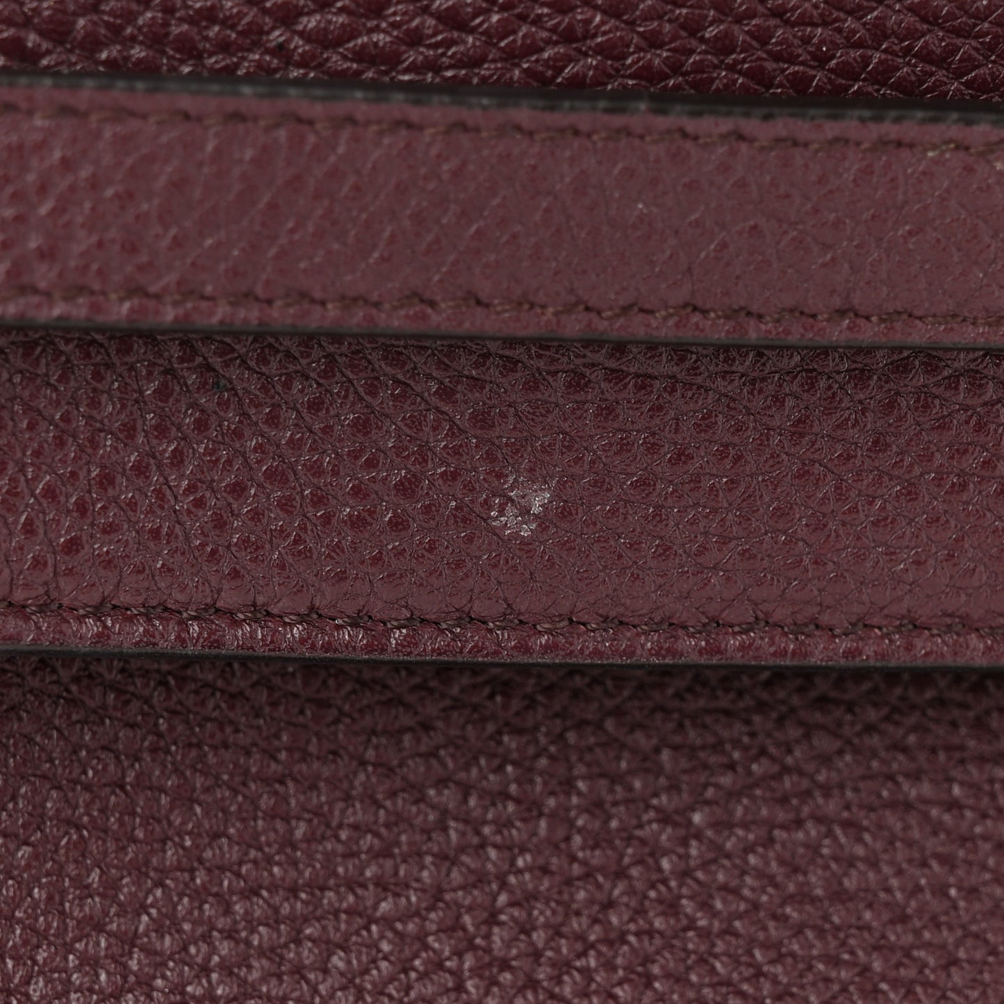 Grained Calfskin Micro Belt Bag Burgundy