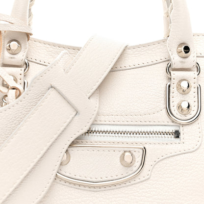 Balenciaga Chevre Silver Metallic Edge Hardware S City White 9 of 11