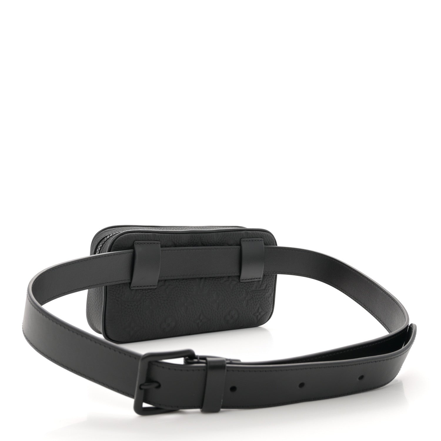 Louis Vuitton Taurillon Monogram Uniformes Solar Ray Soft Pochette Volga Belt Bag Black 3 of 11