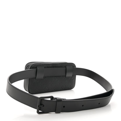 Louis Vuitton Taurillon Monogram Uniformes Solar Ray Soft Pochette Volga Belt Bag Black 3 of 11