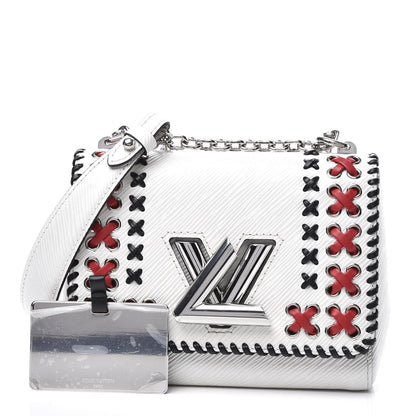 Louis Vuitton Epi Embroidered Twist Shoulder Bag PM White 2 of 11