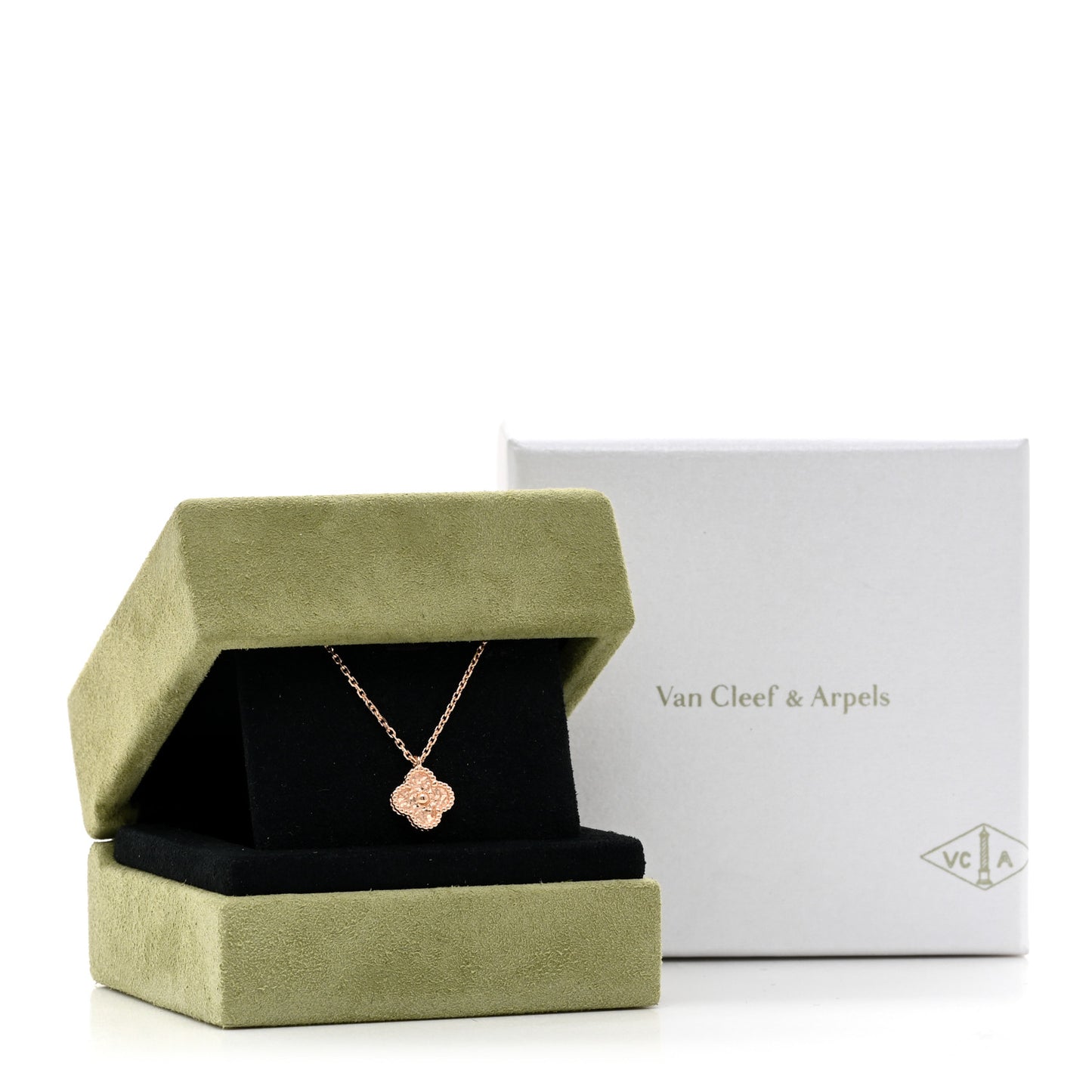 18K Rose Gold Sweet Alhambra Pendant Necklace
