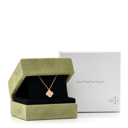 Van Cleef & Arpels 18K Rose Gold Sweet Alhambra Pendant Necklace 3 of 6