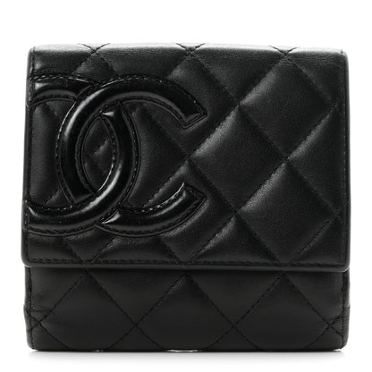Chanel Lambskin Quilted Cambon Flap Wallet Black 1 of 8