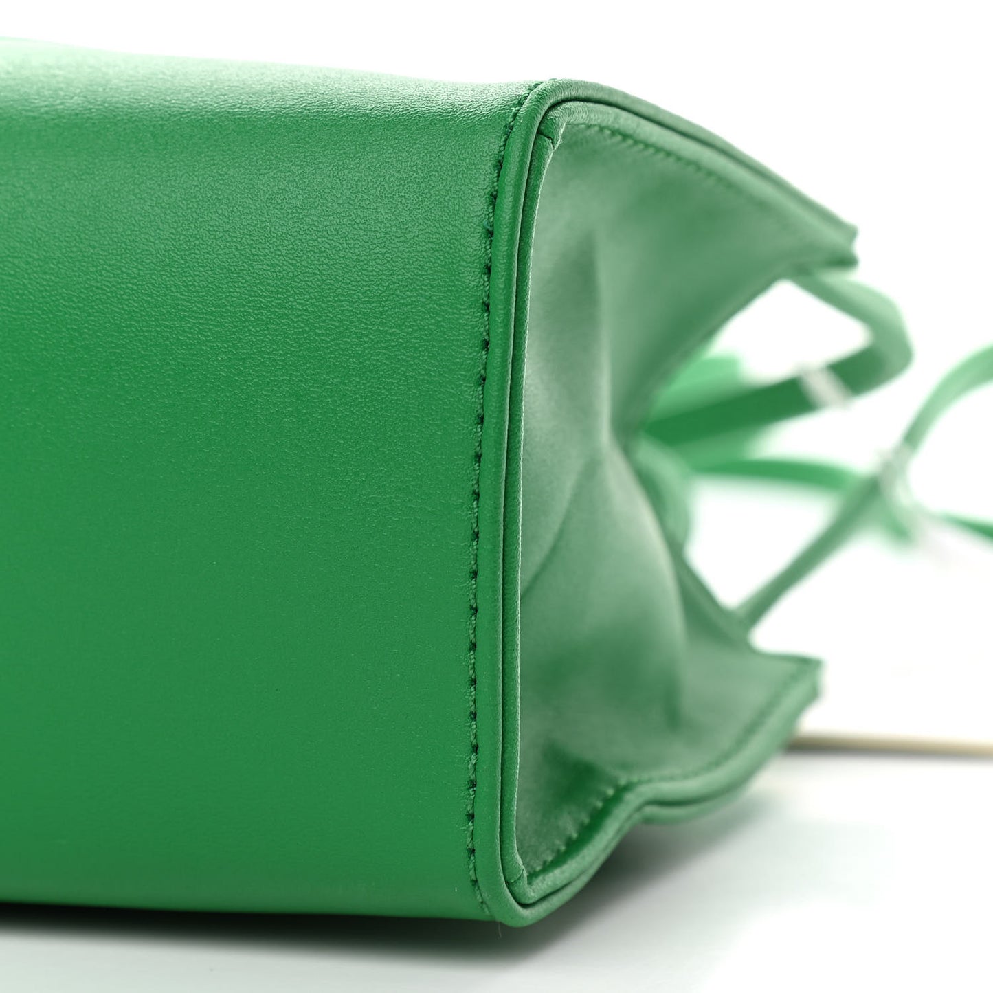 Vegan Leather Small Shopping Bag Greenscreen