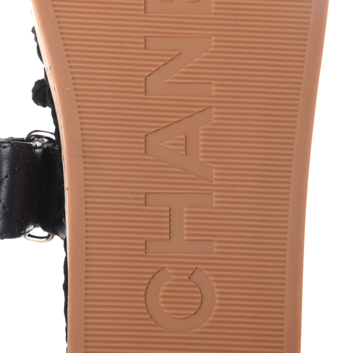 Chanel Cord Lambskin Quilted Logo Mules 37 Black 8 of 10