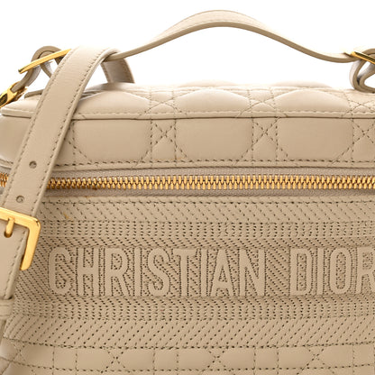 Christian Dior Lambskin Cannage Small Diortravel Vanity Case Light Beige 8 of 10