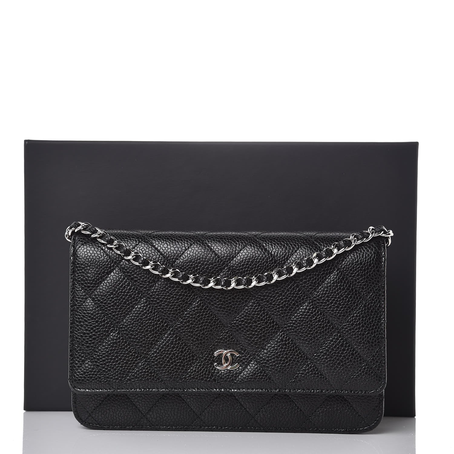 Chanel Caviar Quilted Wallet On Chain WOC Black 9 of 9