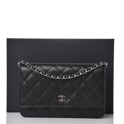 Chanel Caviar Quilted Wallet On Chain WOC Black 9 of 9