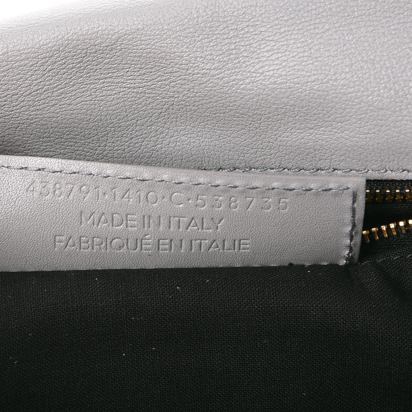 Suede Gold Metallic Edge Hardware Envelope Strap Clutch Gris Perle