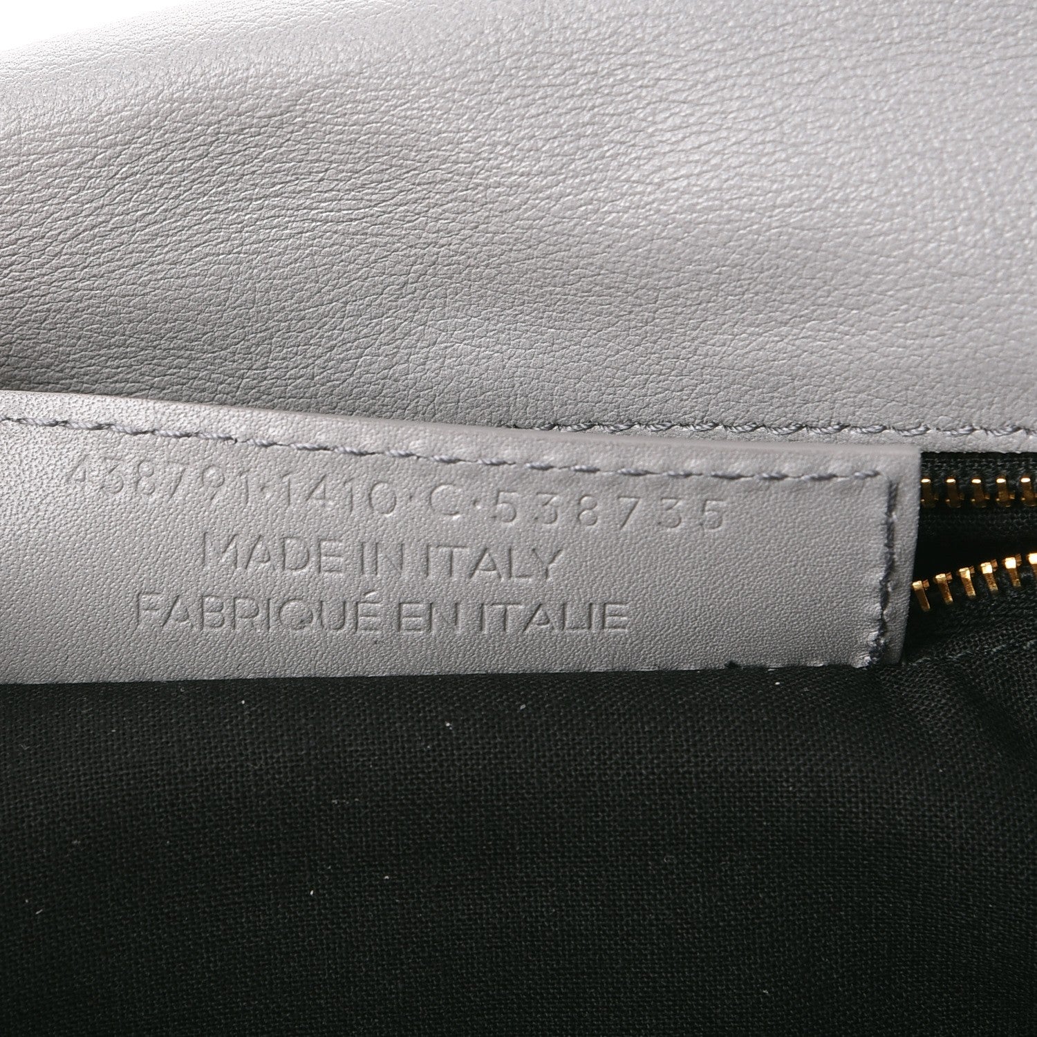Balenciaga Suede Gold Metallic Edge Hardware Envelope Strap Clutch Gris Perle 7 of 10