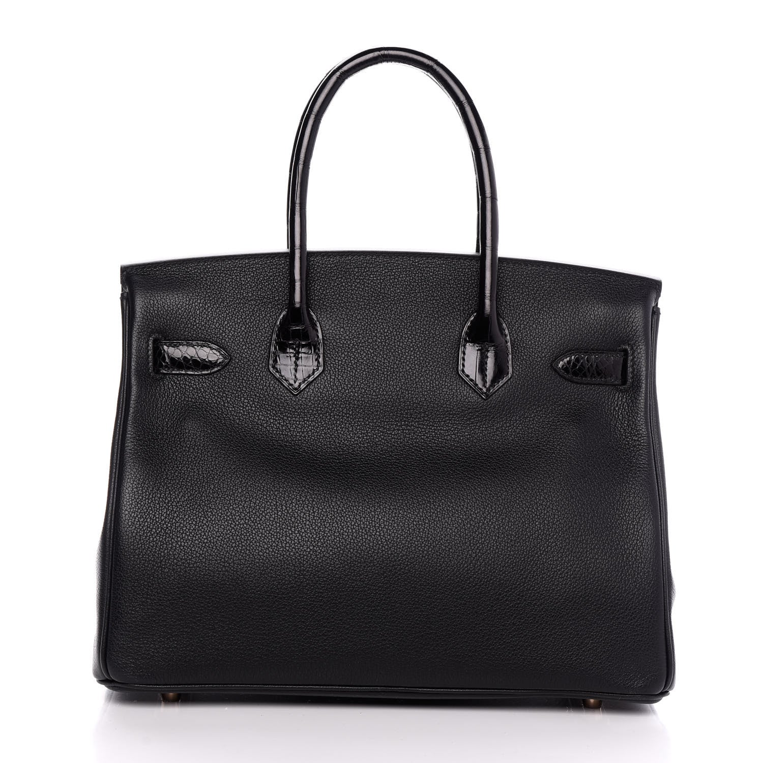 Hermes Taurillon Novillo Shiny Niloticus Crocodile Birkin Touch 30 Black 4 of 32