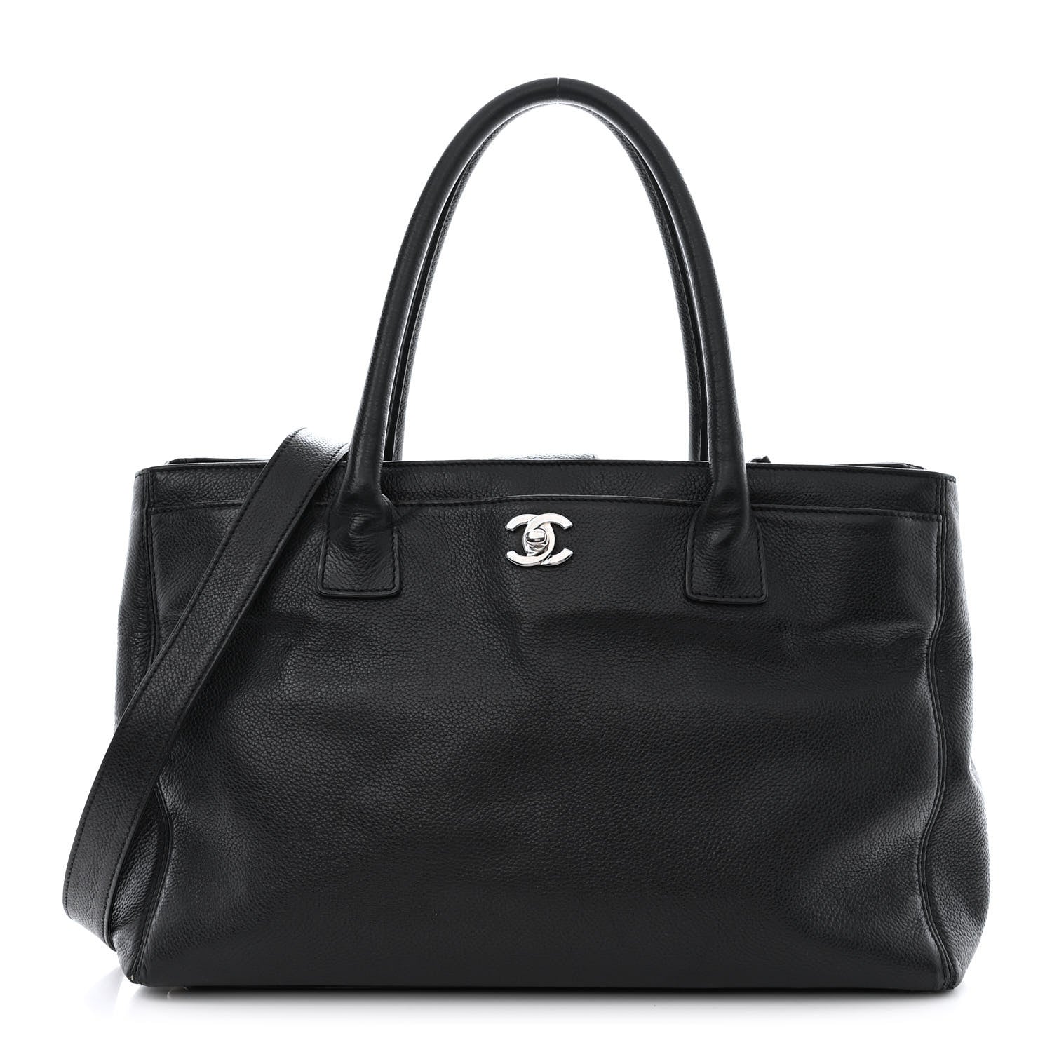 Chanel Calfskin Cerf Executive Shopper Tote Black 3 of 19