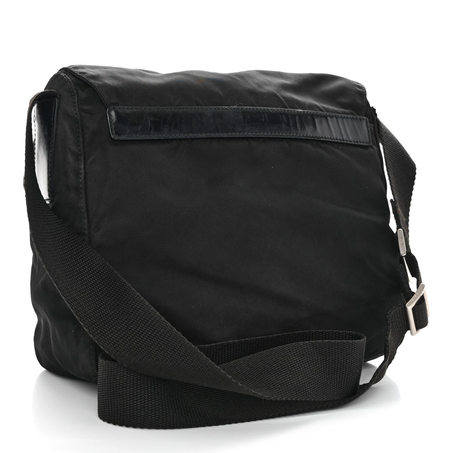 Tessuto Nylon Saffiano Small Vela Messenger Black