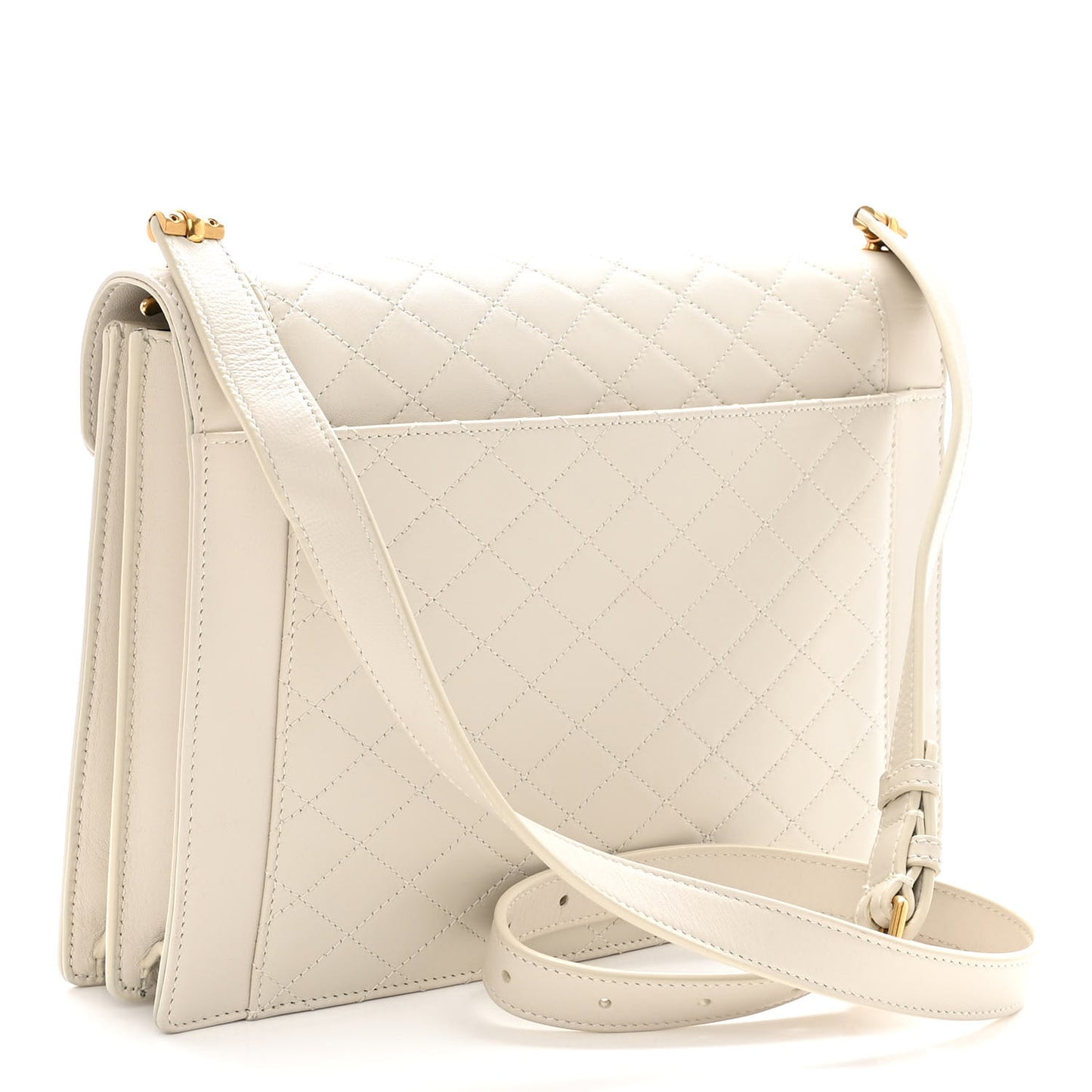Lambskin Quilted Mini Gaby Satchel Blanc Vintage