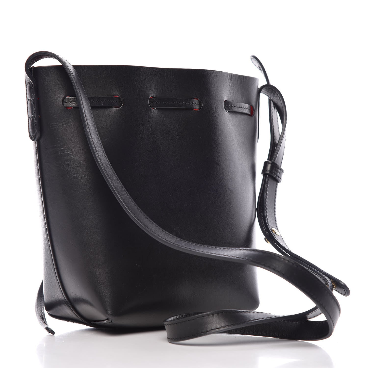 Mansur Gavriel Calfskin Mini Mini Bucket Bag Black Flamma 3 of 12