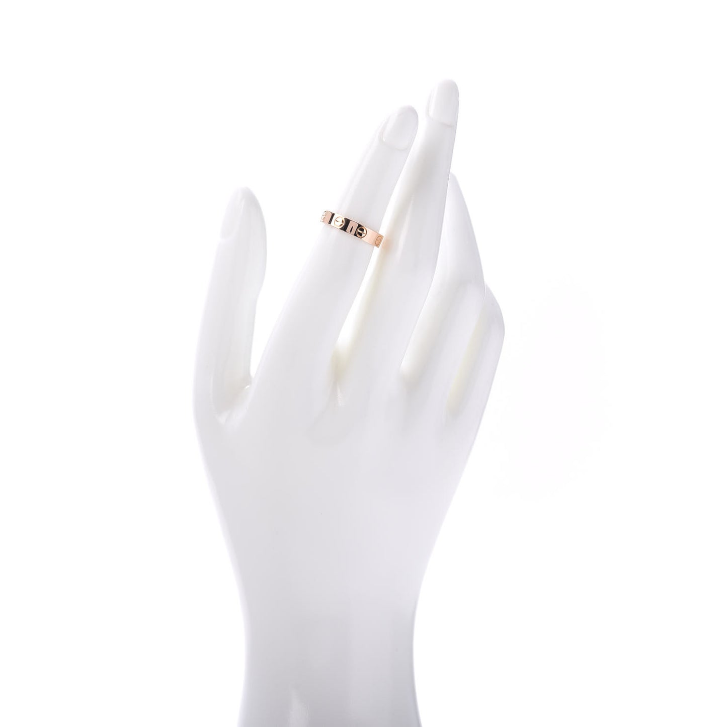 18K Pink Gold 3.5mm LOVE Wedding Band Ring 48 4.5