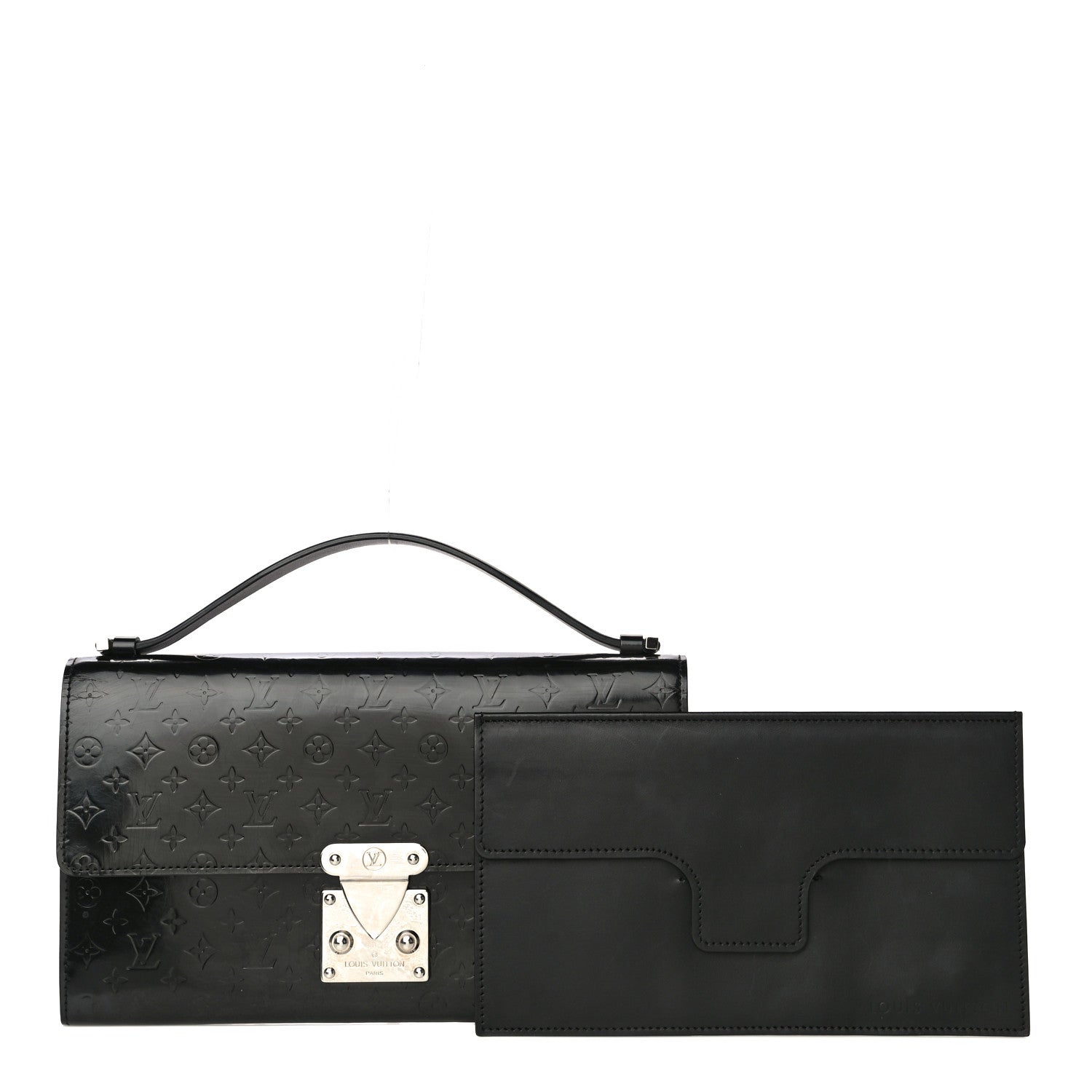 Louis Vuitton Monogram Glace Anouchka Pochette MM Black 1 of 23