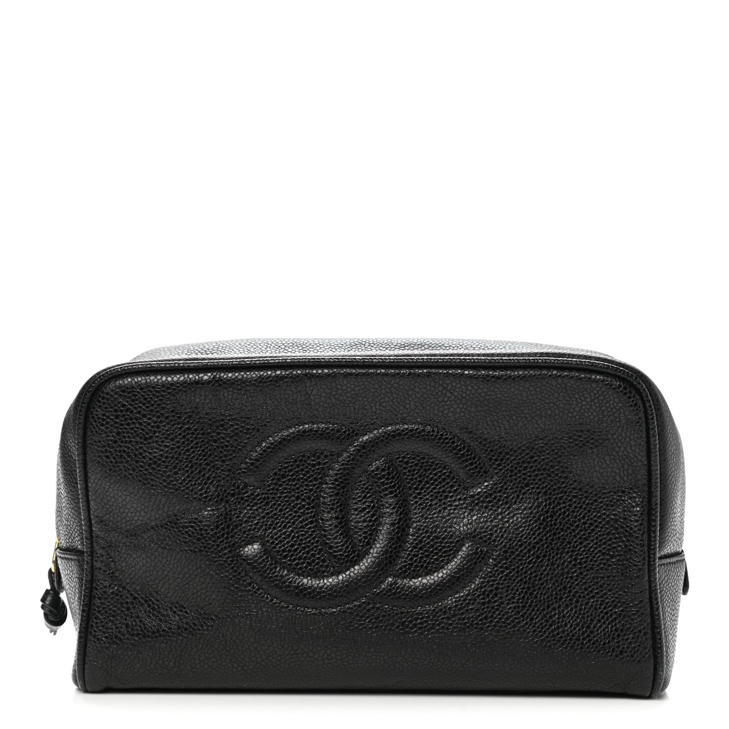 Chanel Caviar Timeless CC Cosmetic Pouch Bag Black 1 of 12