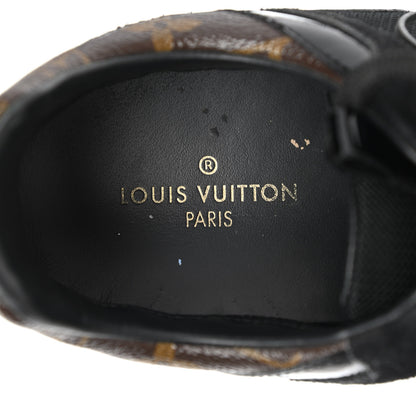 Louis Vuitton Suede Monogram Run Away Sneakers 38 Black 7 of 10