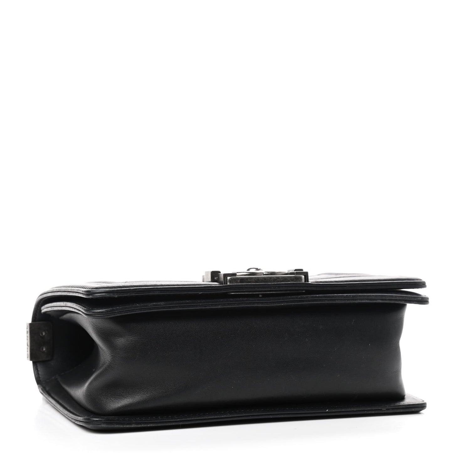 Lambskin Quilted Small Boy Flap Black
