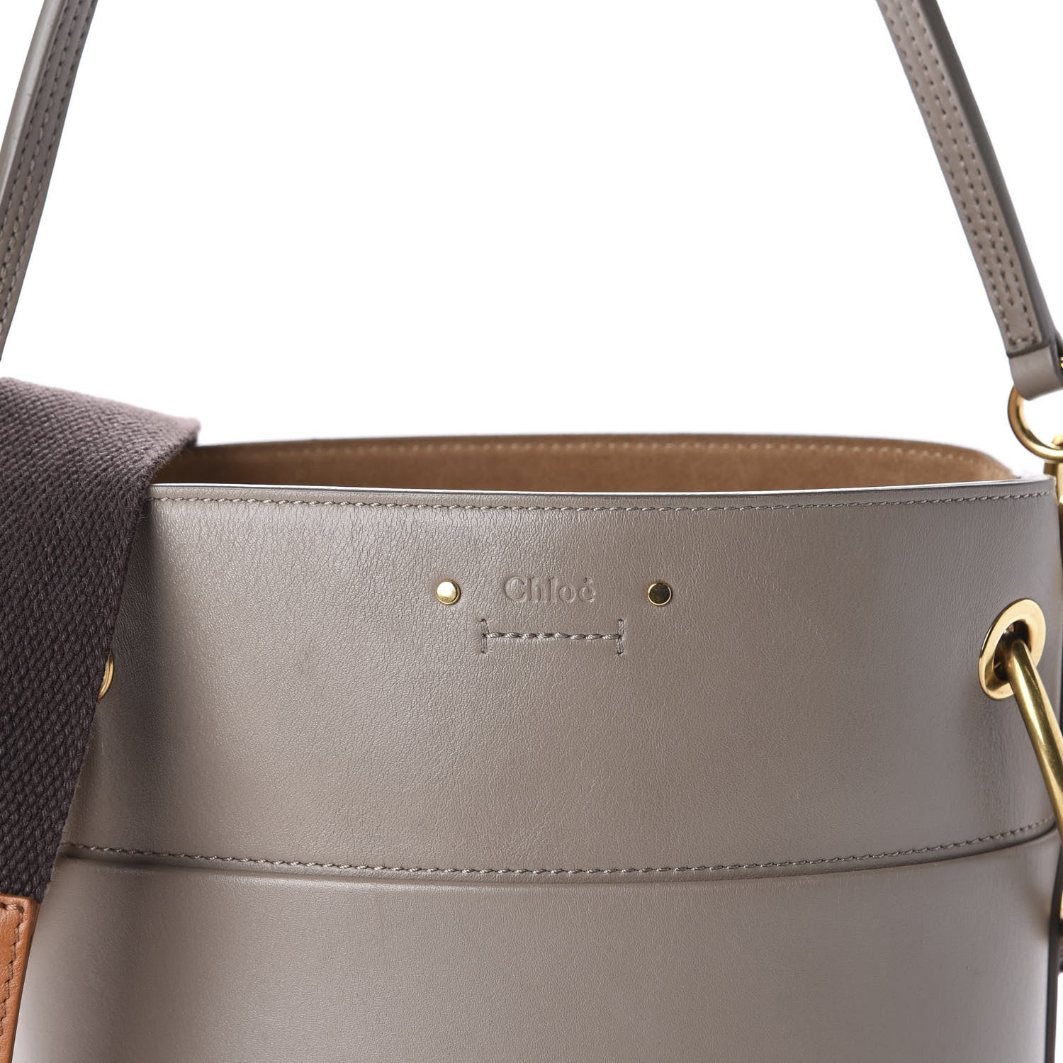 Chloe Smooth Calfskin Small Roy Bucket Bag Motty Grey 13 of 13