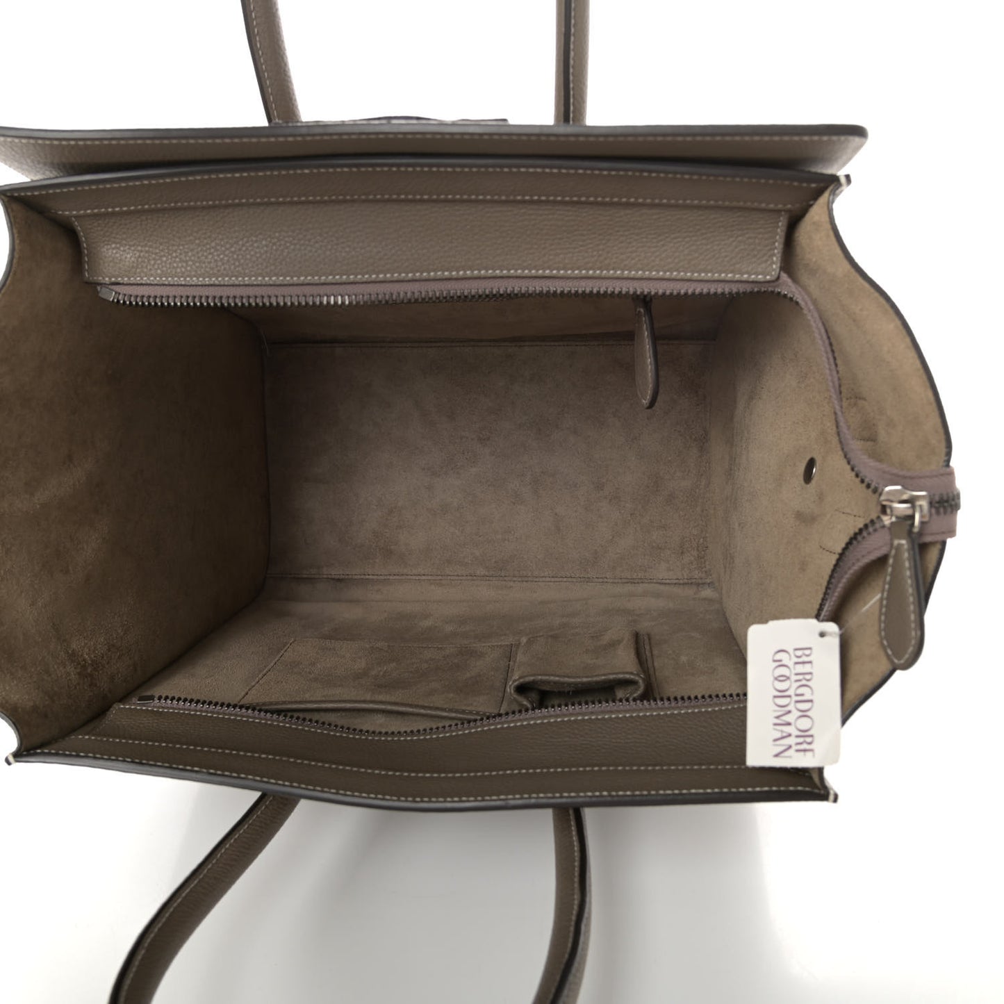 Drummed Calfskin Mini Luggage Souris