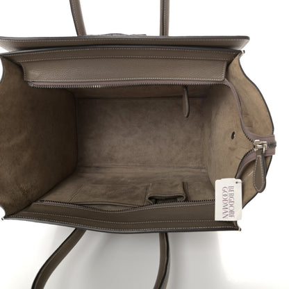 Celine Drummed Calfskin Mini Luggage Souris 5 of 9