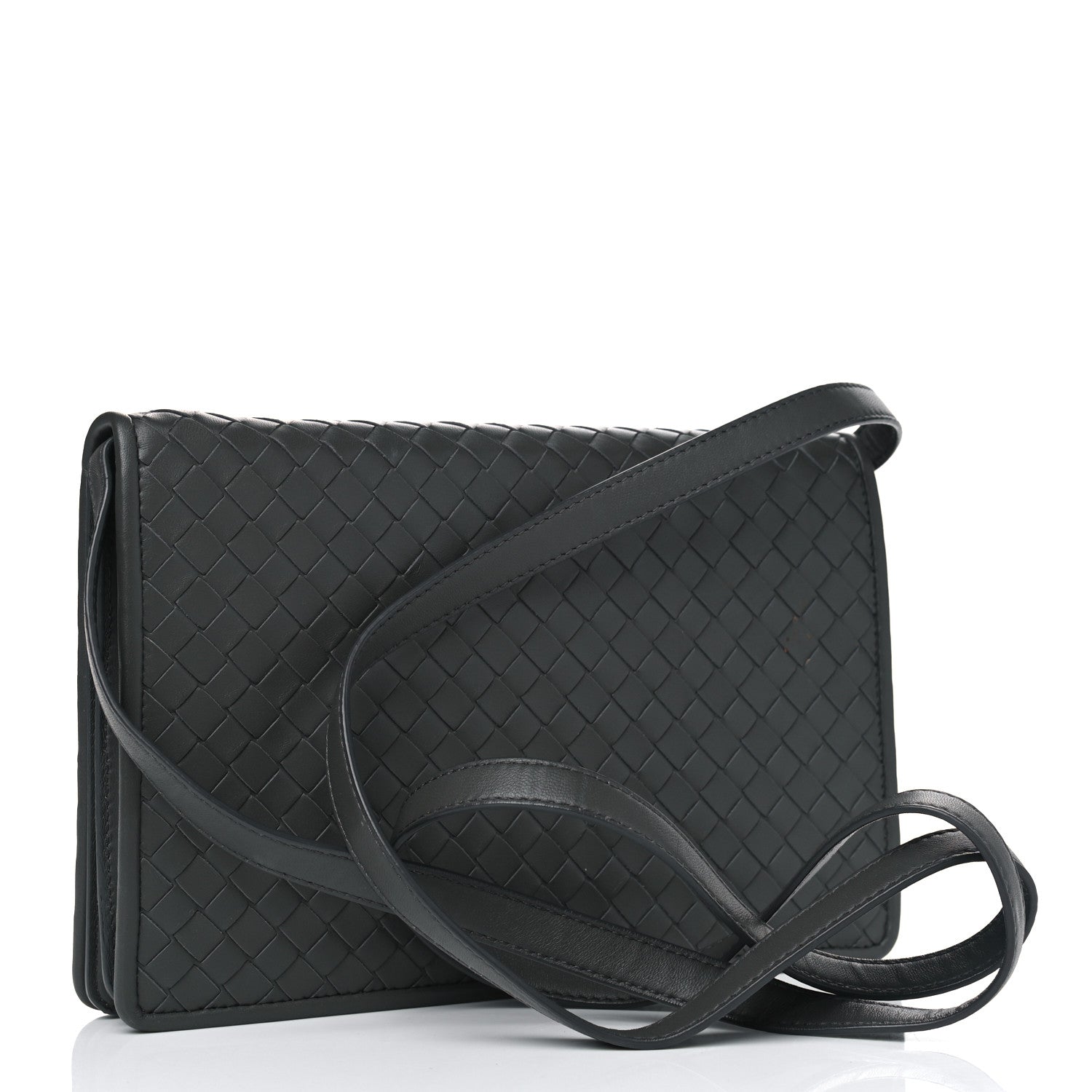 Bottega Veneta Nappa Intrecciato Flap Crossbody Grey 2 of 8