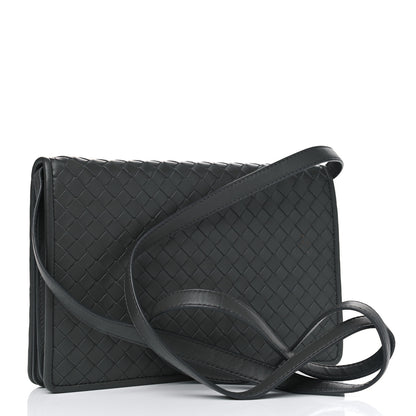 Bottega Veneta Nappa Intrecciato Flap Crossbody Grey 2 of 8