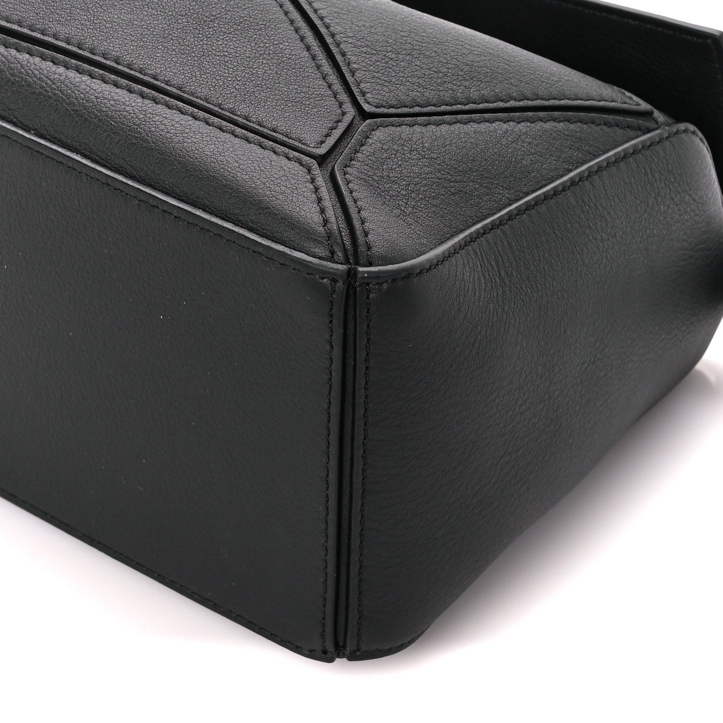 Calfskin Small Puzzle Bag Black
