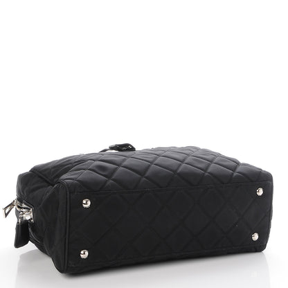 Prada Nylon Tessuto Impuntu Quilted Medium Shoulder Bag Black 4 of 7