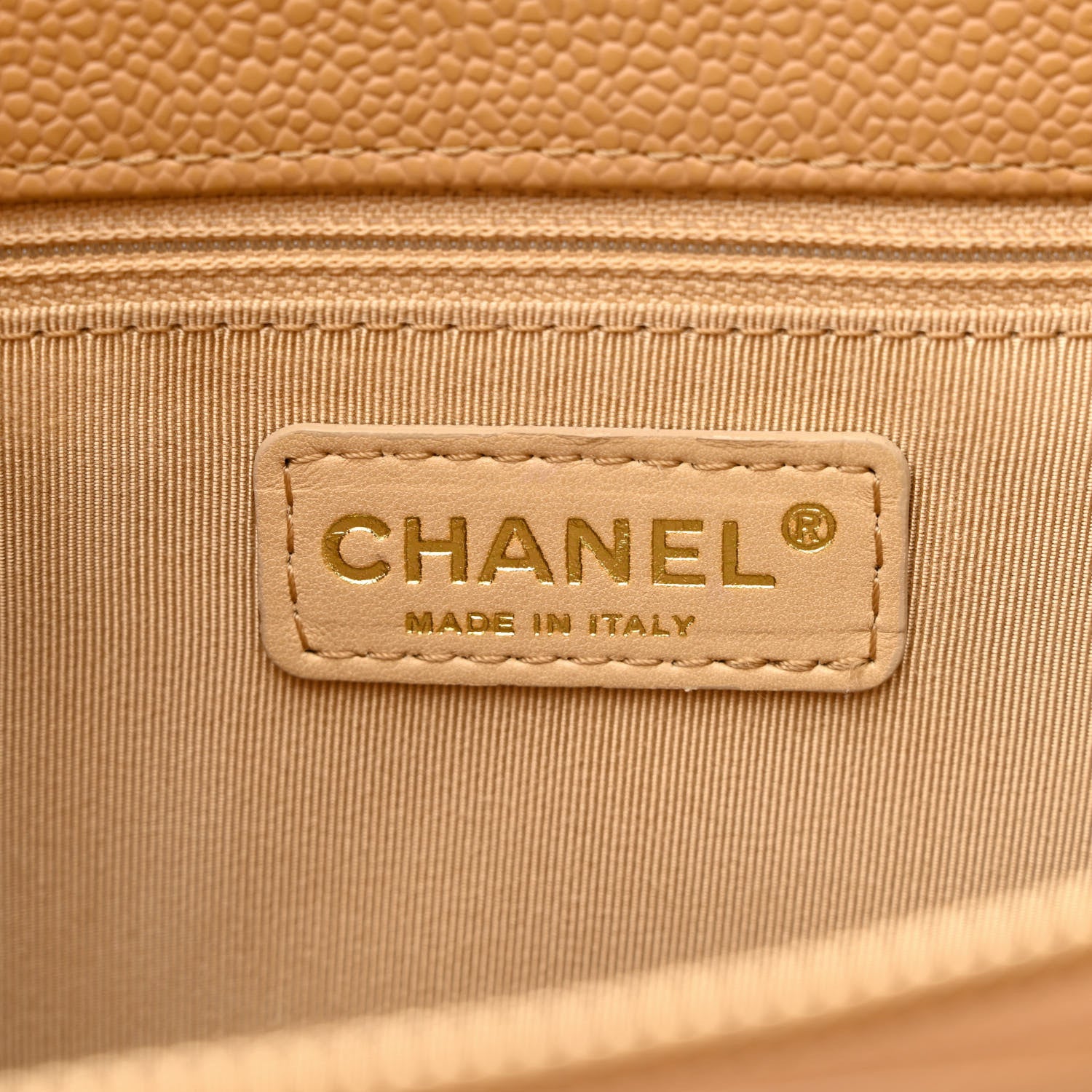 Chanel Caviar Quilted Grand Shopping Tote GST Dark Beige 6 of 13