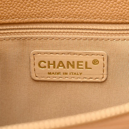 Chanel Caviar Quilted Grand Shopping Tote GST Dark Beige 6 of 13