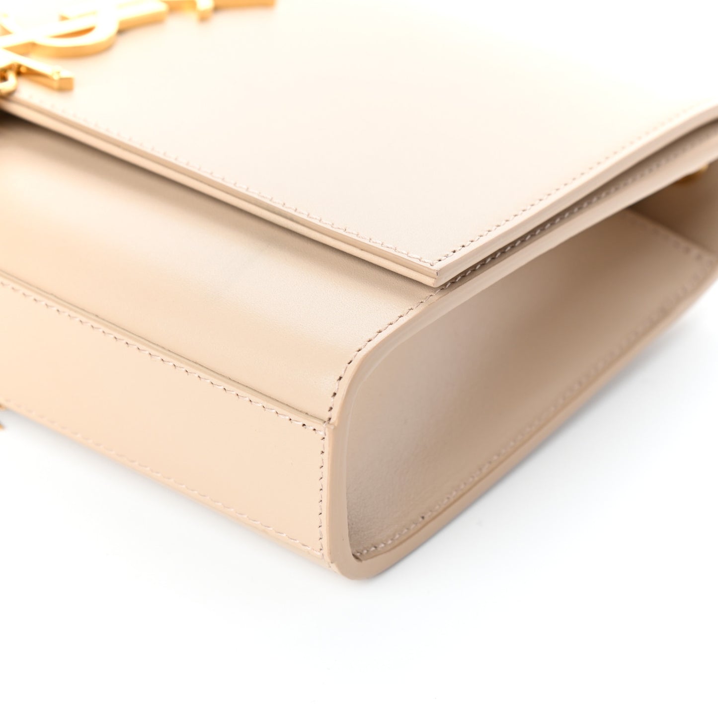 Smooth Calfskin Medium Classic Monogram Kate Tassel Satchel Nude Powder