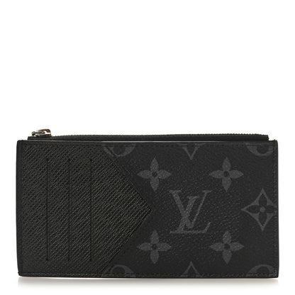 Louis Vuitton Taigarama Coin Card Holder Black 1 of 8