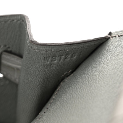 Hermes Matte Alligator Birkin Sellier 25 Gris Ciment 7 of 14