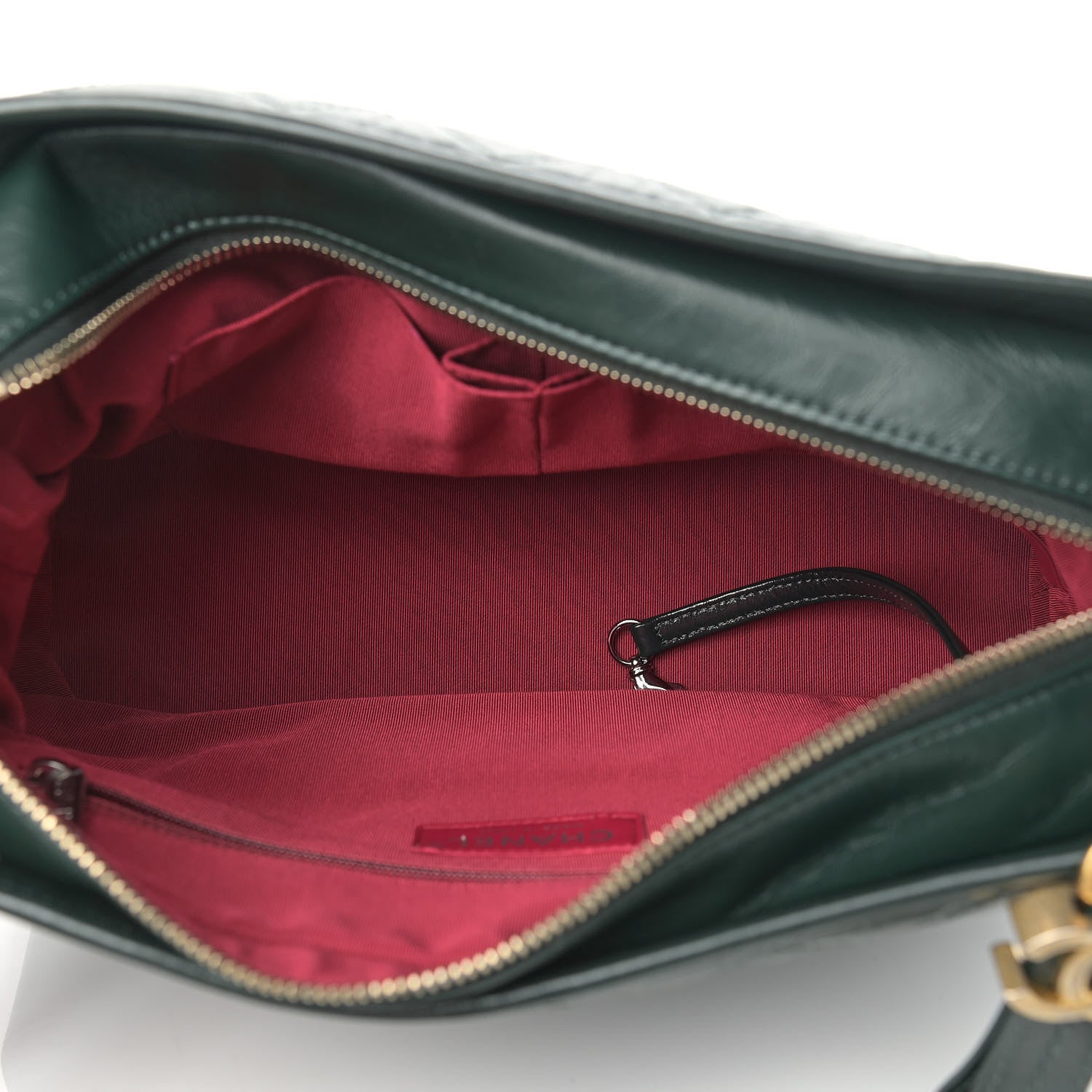 Chanel Aged Calfskin Quilted Medium Gabrielle Hobo Dark Green 5 of 10