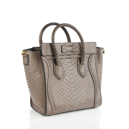 Celine Python Nano Luggage Grey 3 of 12